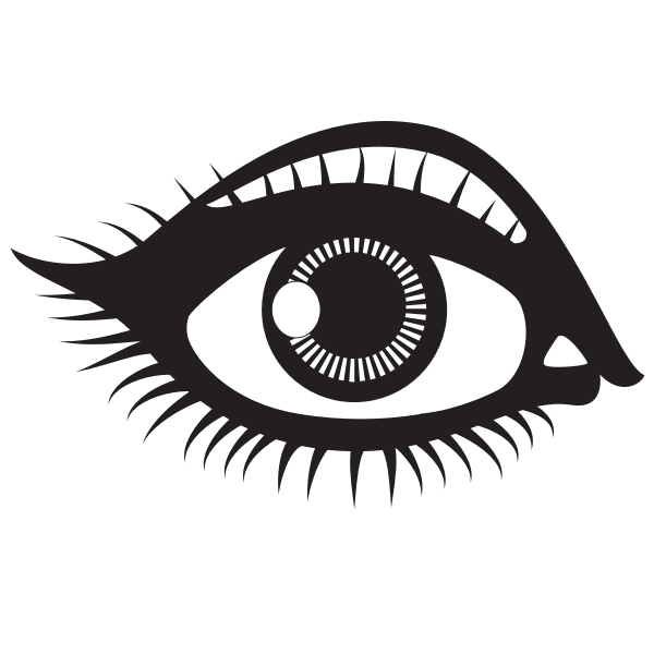 Human eye silhouette