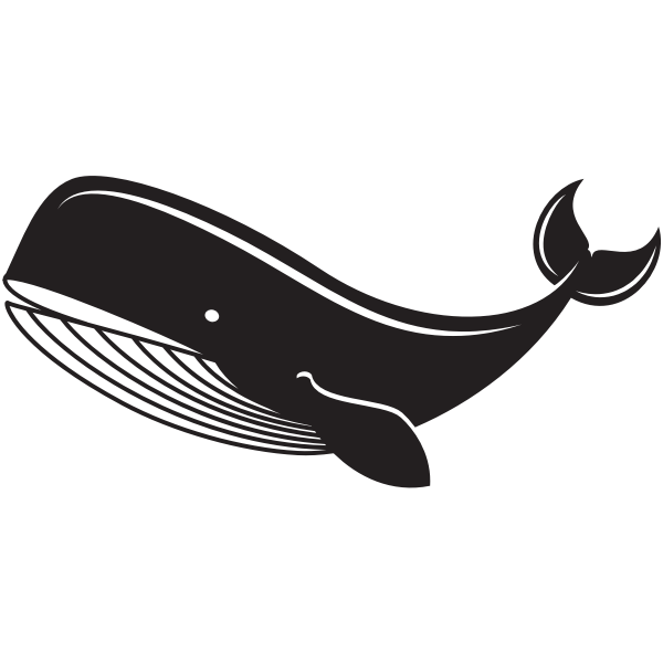Big whale silhouette