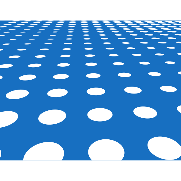 White dots on blue background
