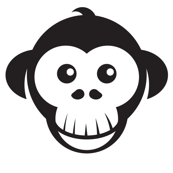 Cute monkey silhouette