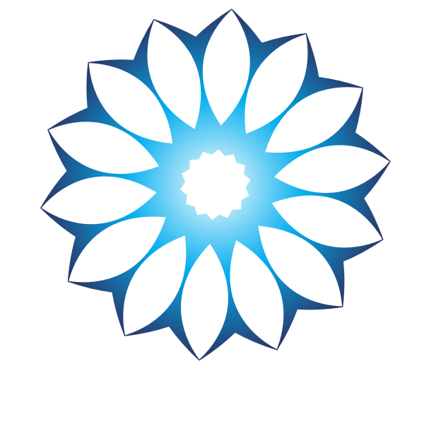 Blue flower logo concept