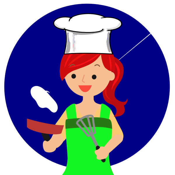 Red head female chef