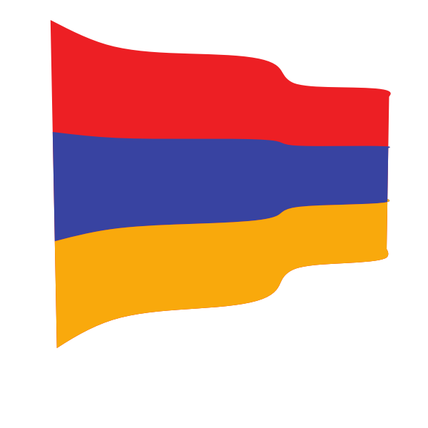 Waving flag of Armenia