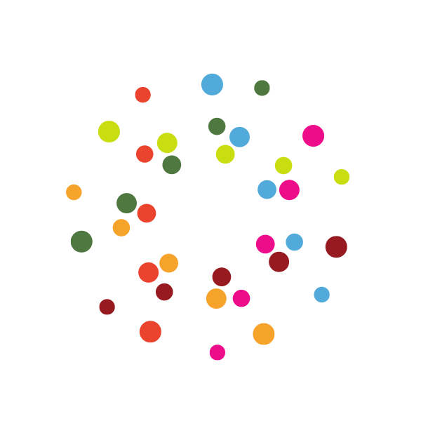 Random colored dots