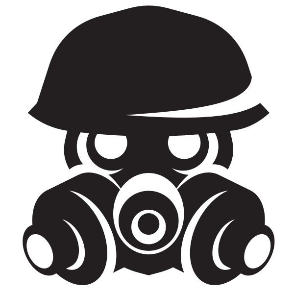 Gas mask silhouette clip art