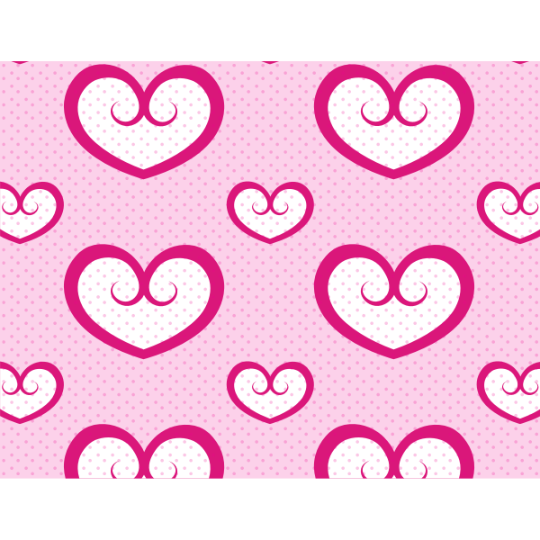 Cartoon hearts pattern