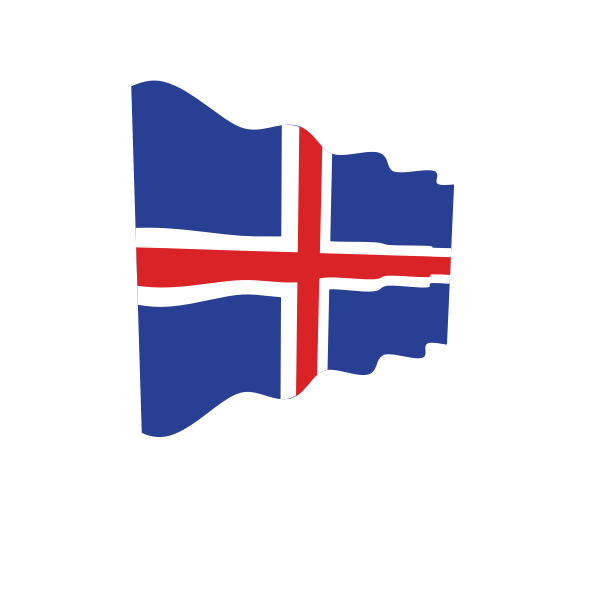 Iceland waving flag