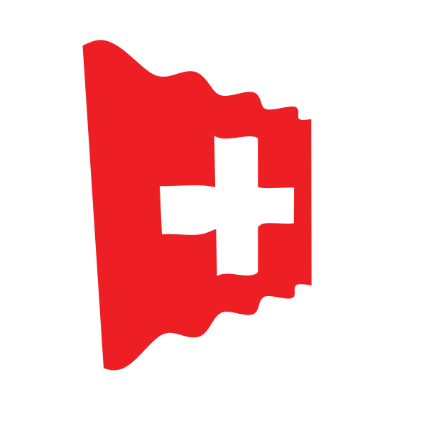 Waving flag of Switzerland
