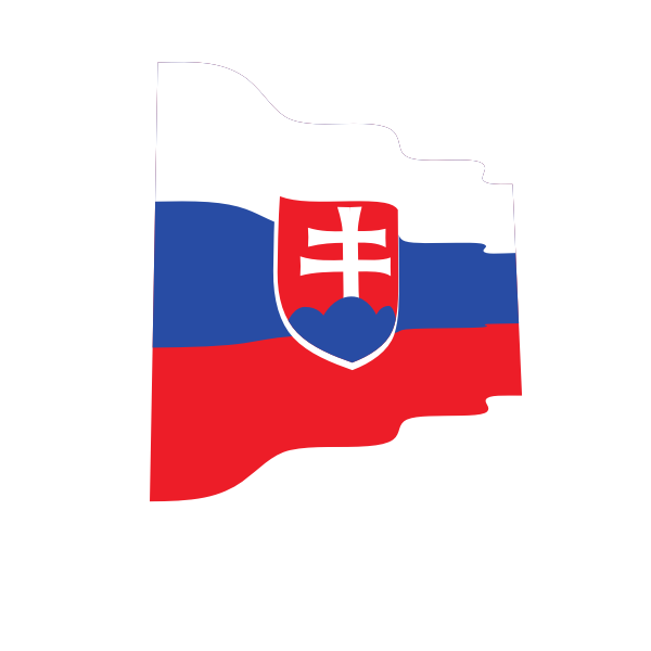 Waving flag of Slovakia
