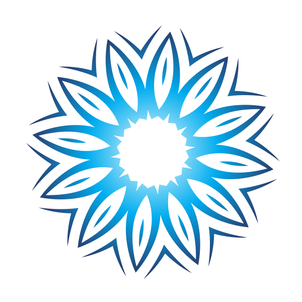 Blue flower logotype design