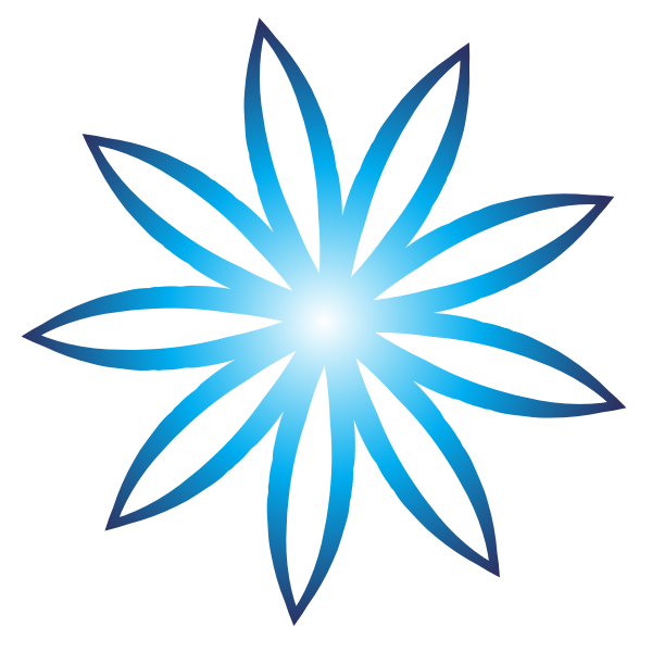 Blue flower logotype concept