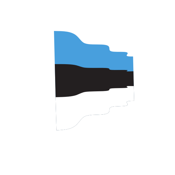 Waving flag of Estonia