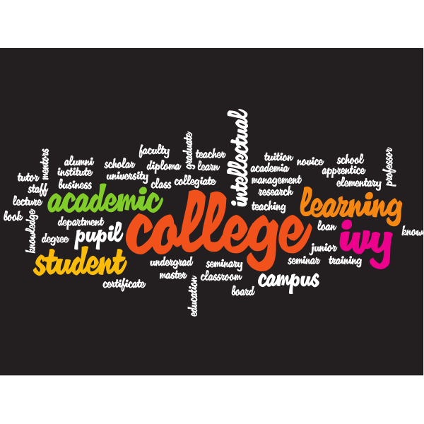 College education word cloud