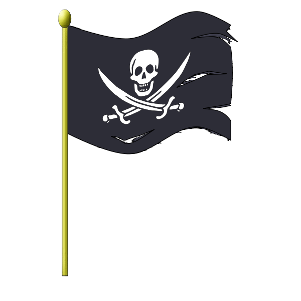 Tattered Pirate Flag.