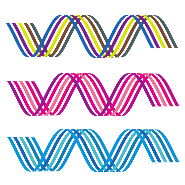 Waving stripes in different colors
