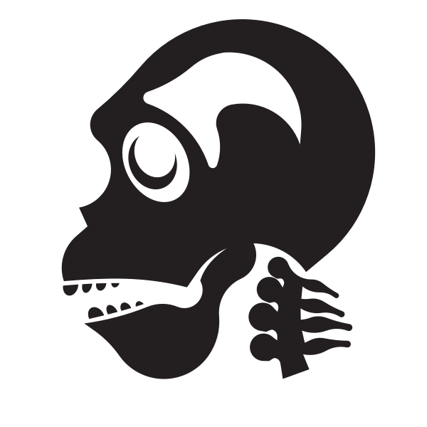 Human cranium silhouette