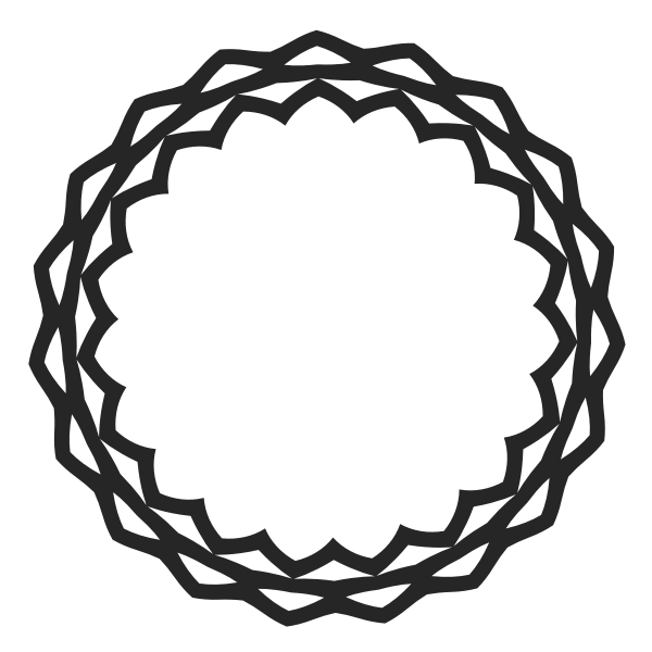 Circle with decorative border