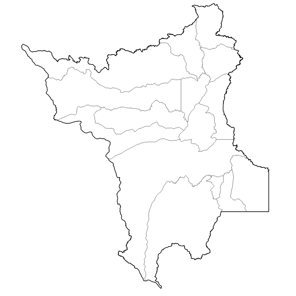 Map of the state of Roraima with municipalities | Free SVG