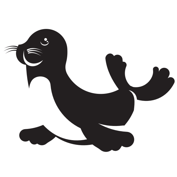 Silhouette of a seal