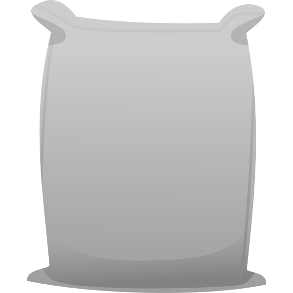 A grey coloured sack