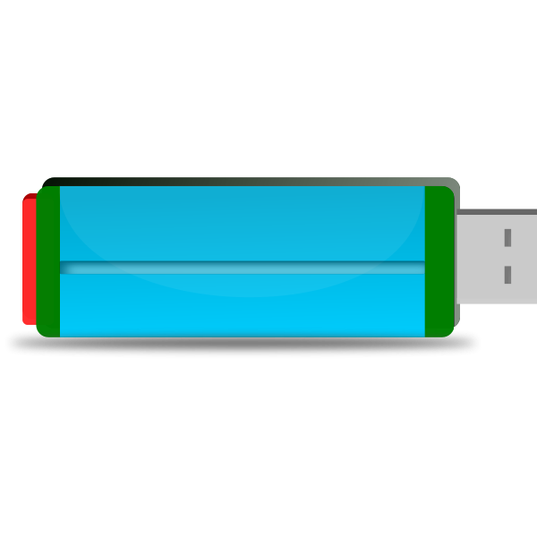 Colorful flash drive vector clip art