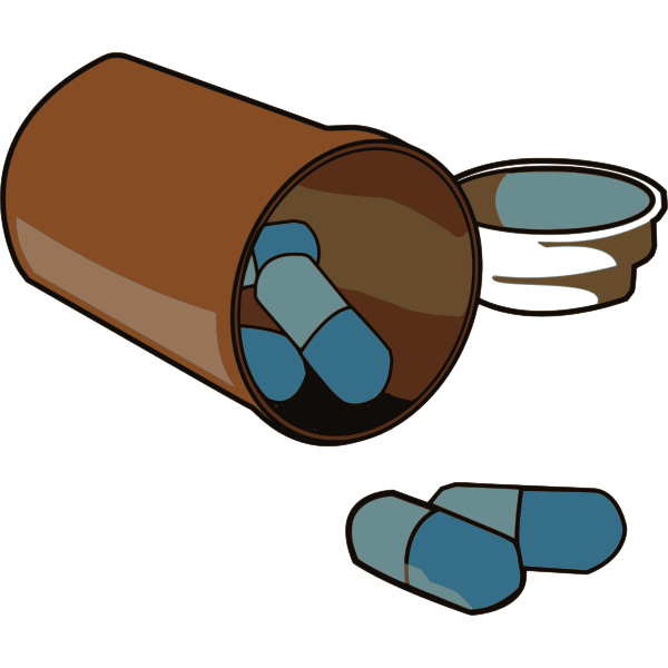 Vector image of spilled pills