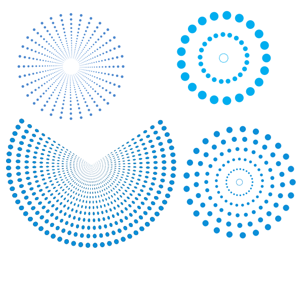 Circular shapes blue color