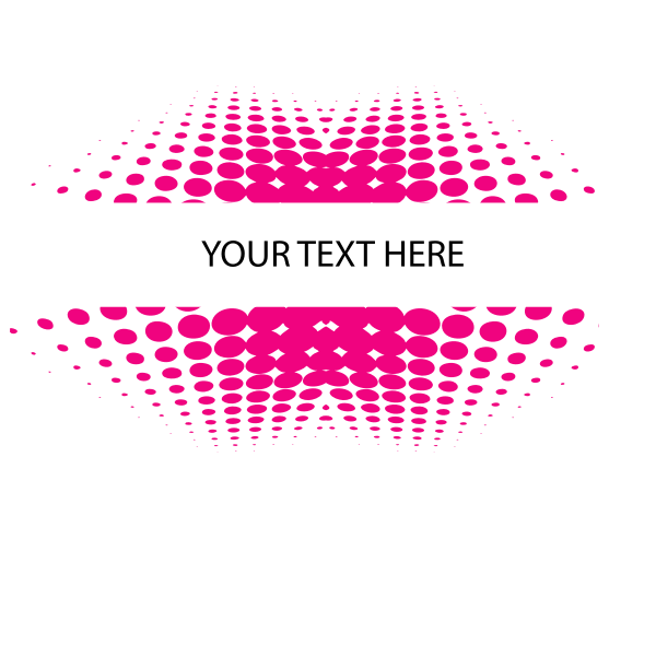 Halftone design with text