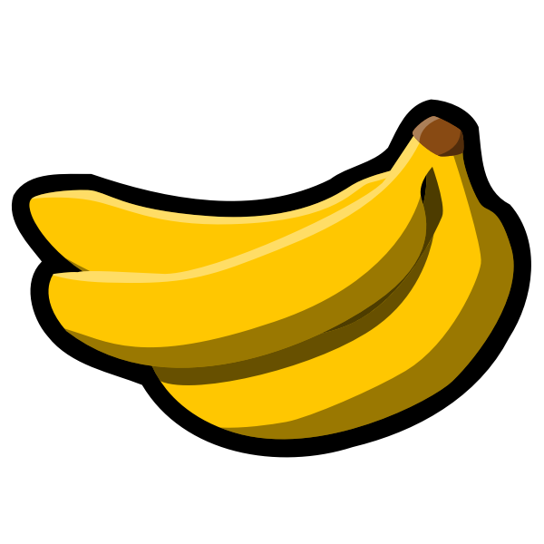 Color sign for banana fruit vector clip art