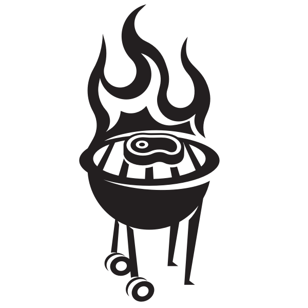 Barbecue grill silhouette