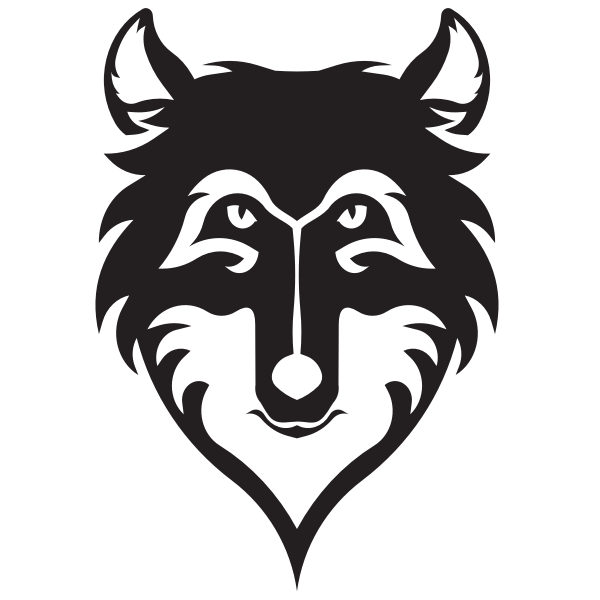 Wolf head silhouette