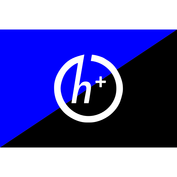 Anarcho-Transhumanist Flag with Emblem | Free SVG
