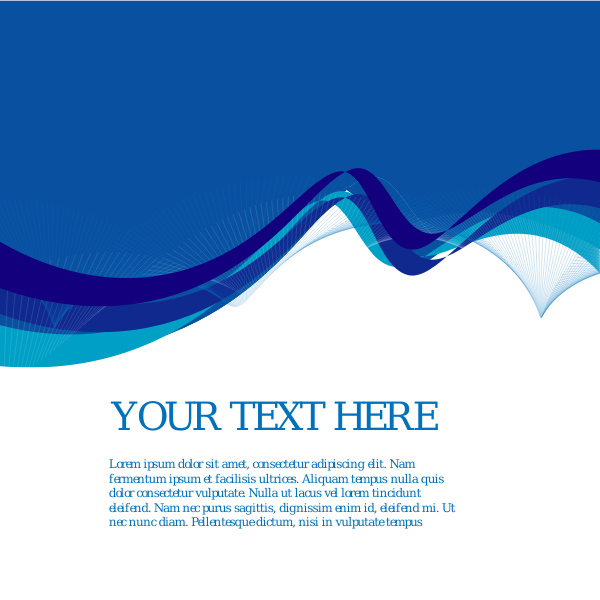 Abstract blue and white background with text