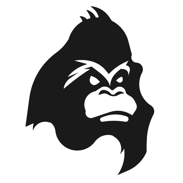 Monster gorilla silhouette