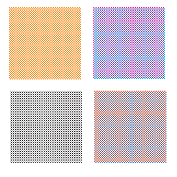 Checkered patterns