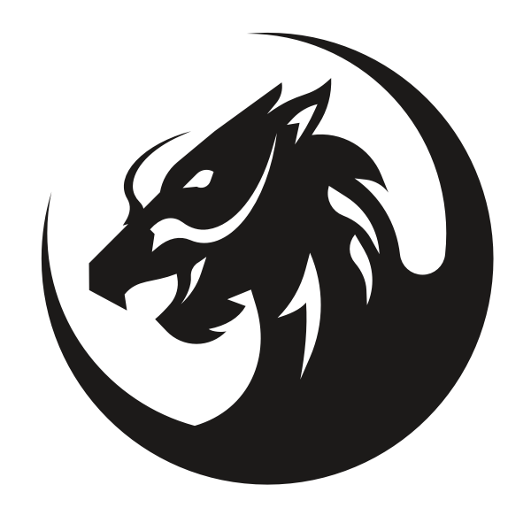 Dragon monster silhouette clip art
