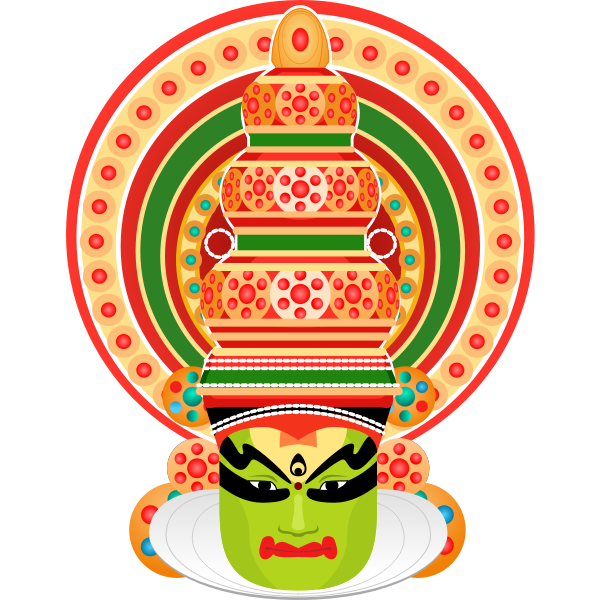 Kathakali Face Free SVG Kathakali face free svg