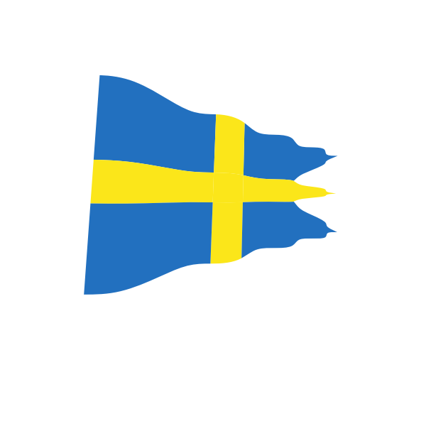 Swedish flag waving