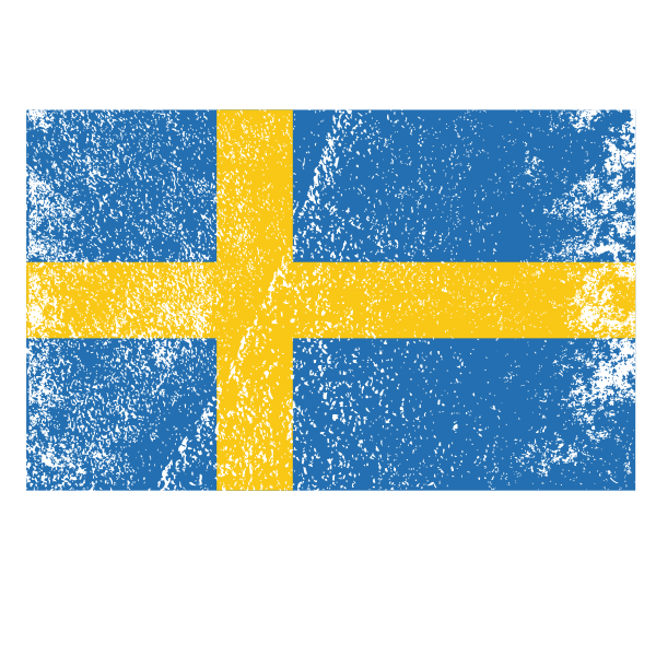 Swedish flag with grainy texture