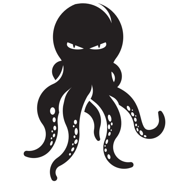 Octopus silhouette clip art graphics