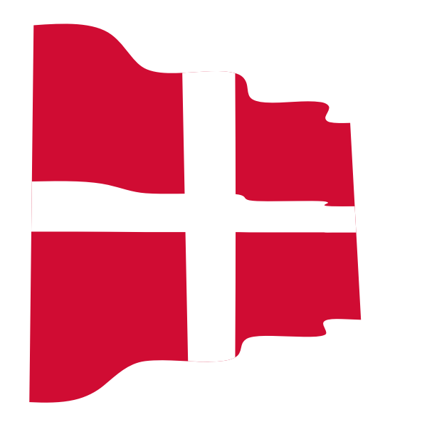 Waving flag of Denmark