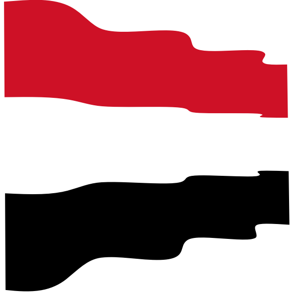 Waving flag of Yemen