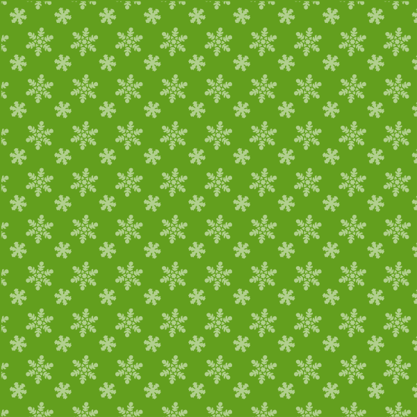 Green background snowflakes pattern