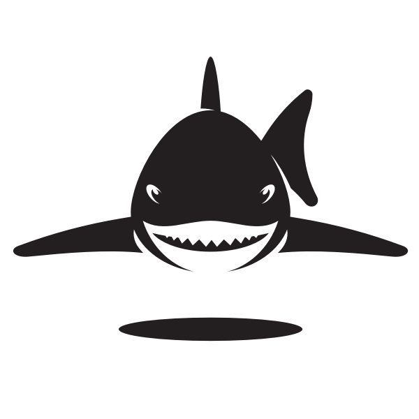 Silhouette of a dangerous shark