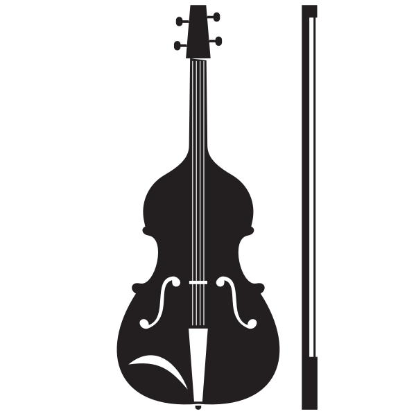 Violin musical instrument silhouette