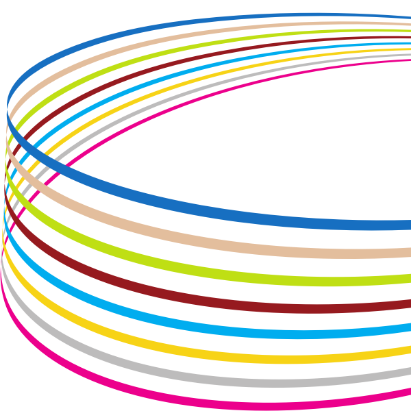 Curved colored lines