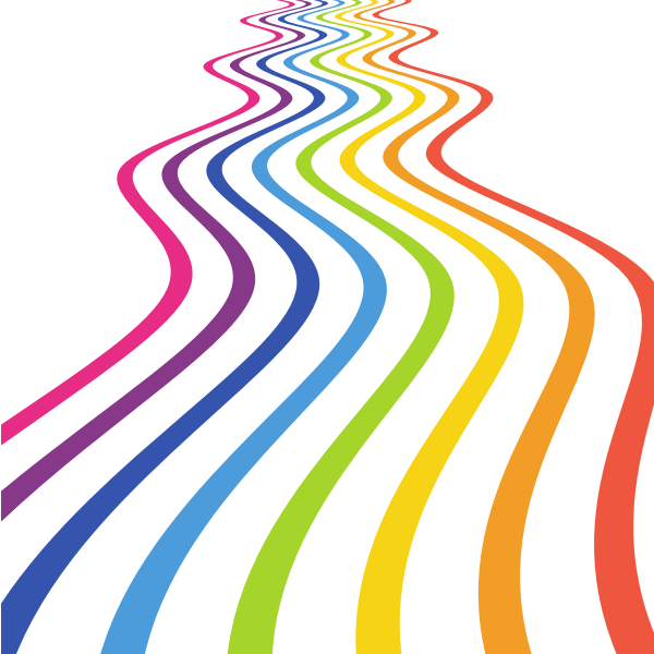 Flowing colored lines