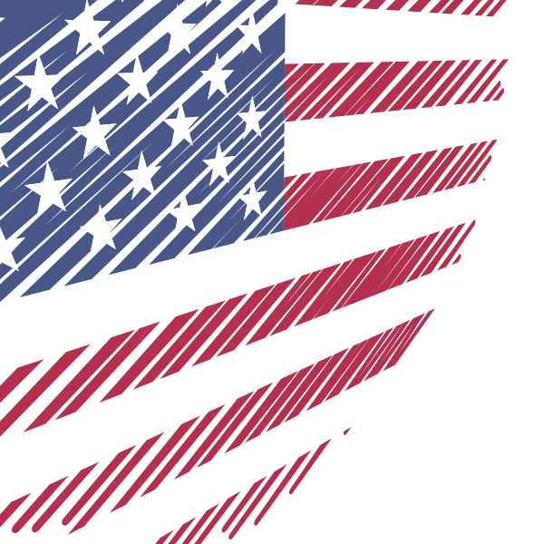 American flag scribble effect