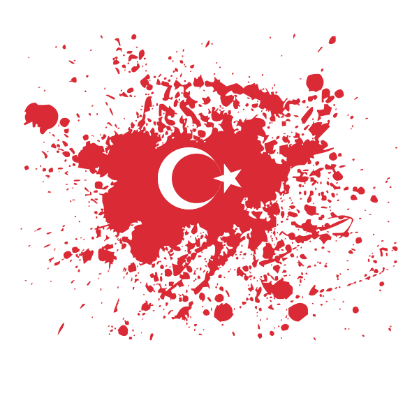 Download Flag of Turkey paint splatter | Free SVG