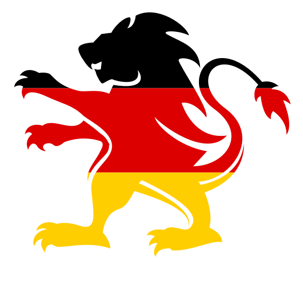 German flag heraldic lion